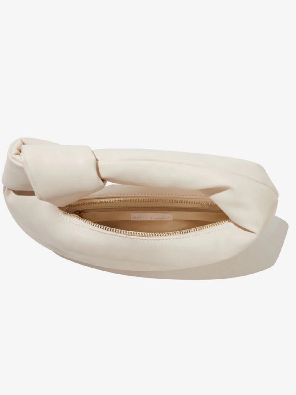 Melie Bianco NWT Off White Vegan Leather Knot Handle Mini Bag - Picture 4 of 7